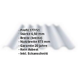 Faserzement Wellplatte Europa Profil 5 | Naturgrau | 1250 mm #2