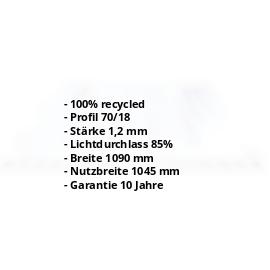 BIO LINE Spundwandplatte | 70/18 1,20 mm | Klar | 500 mm BIO LINE Spundwandplatte | 70/18 | 1,20 mm | Klar | 500 mm #2