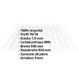 BIO LINE Wellplatte | 76/18 | 1,90 mm | Klar | Frost-Struktur | 500 mm #2
