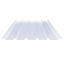 PVC Spundwandplatte | 183/40 | 1,50 mm | Klarbläulich | 500 mm #1