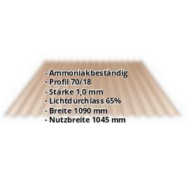 PVC Spundwandplatte | 70/18 1,00 mm | Bronze | 500 mm PVC Spundwandplatte | 70/18 | 1,00 mm | Bronze | 500 mm #2