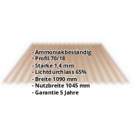 PVC Spundwandplatte | 70/18 1,40 mm | Bronze | 500 mm PVC Spundwandplatte | 70/18 | 1,40 mm | Bronze | 500 mm #2