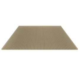 Polycarbonat Stegplatte | 16 mm | Breite 1200 mm | Bronze | 500 mm #1