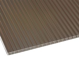 Polycarbonat Stegplatte | 16 mm | Breite 1200 mm | Bronze | Beidseitiger UV-Schutz | 2000 mm #1