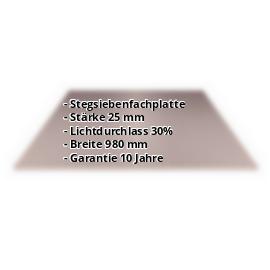 Polycarbonat Stegplatte | 25 mm | Breite 980 mm | Bronze | Extra Stark | 500 mm #2