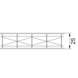 Polycarbonat Stegplatte | 25 mm | Breite 980 mm | Klar | Extra Stark | 2000 mm #7