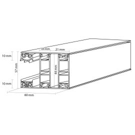 Mendiger | Randprofil | 25 mm | Thermo/Classic | Aluminium | Blank | 2000 mm #3