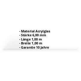 Acrylglas Massivplatte | 6 mm | Glasklar | 1,00 x 1,00 m #2