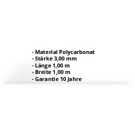 Polycarbonat Massivplatte | 3 mm | Glasklar | 1,00 x 1,00 m #2