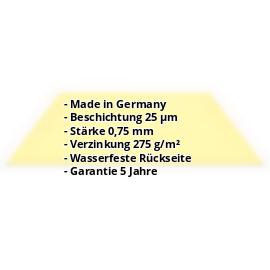 Flachblech | 25 µm Polyester | Stahl 0,75 mm | 1015 - Hellelfenbein #2