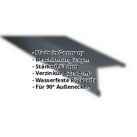 Außenecke | 25 µm Polyester | 115 x 115 mm | Stahl 0,63 mm | 7016 - Anthrazitgrau #2