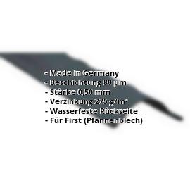 Firstblech halbrund | 80 µm Shimoco | 1,86 m | Stahl 0,50 mm | 7016 - Anthrazitgrau #2