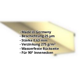 Innenecke | 115 x 115 x 2000 mm | Stahl 0,63 mm | 25 µm Polyester | 1015 - Hellelfenbein #2