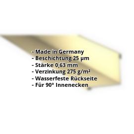 Innenecke | 25 µm Polyester | 115 x 115 x 2000 mm | Stahl 0,63 mm | 1015 - Hellelfenbein #2