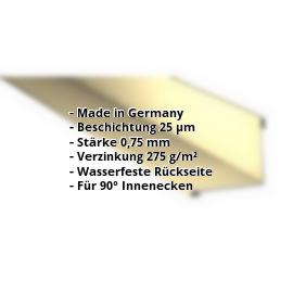Innenecke | 25 µm Polyester | 115 x 115 x 2000 mm | Stahl 0,75 mm | 1015 - Hellelfenbein #2