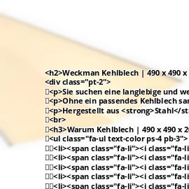 Kehlblech | 490 x 490 x 2000 mm | Stahl 0,75 mm | 25 µm Polyester | 1015 - Hellelfenbein #2