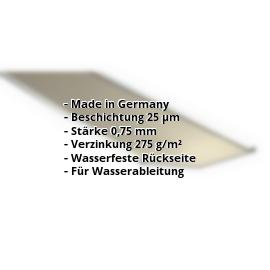 Kehlblech | 25 µm Polyester | 490 x 490 x 2000 mm | Stahl 0,75 mm | 1015 - Hellelfenbein #2
