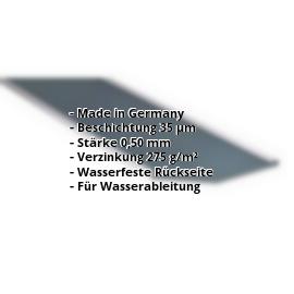 Kehlblech | 35 µm Mattpolyester | 490 x 490 x 2000 mm | Stahl 0,50 mm | 23 - Dunkelgrau #2