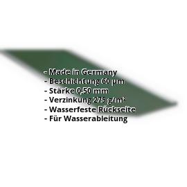 Kehlblech | 60 µm TTHD | 490 x 490 x 2000 mm | Stahl 0,50 mm | 6005 - Moosgrün #2