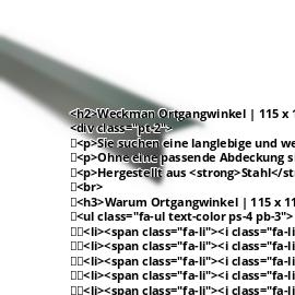 Ortgangwinkel | 115 x 115 mm | Stahl 0,50 mm | 60 µm TTHD | 6005 - Moosgrün #2