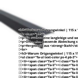 Ortgangwinkel | 115 x 115 mm | Stahl 0,50 mm | 80 µm Shimoco | 7016 - Anthrazitgrau #2