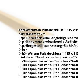 Pultabschluss | 115 x 115 mm | 80° | Stahl 0,63 mm | 25 µm Polyester | 1015 - Hellelfenbein #2