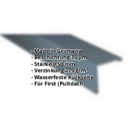 Pultabschluss | 35 µm Mattpolyester | 115 x 115 mm | 85° | Stahl 0,50 mm | 23 - Dunkelgrau #2