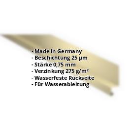 Sockelleiste | 25 µm Polyester | 50 x 25 x 20 mm | 100° | Stahl 0,75 mm | 1015 - Hellelfenbein #2