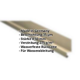 Sockelleiste | 35 µm Strukturpolyester | 50 x 25 x 20 mm | 100° | Stahl 0,50 mm | Holzoptik - Ahorn #2