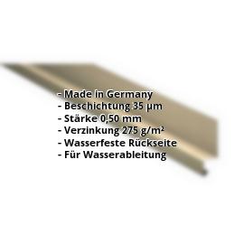 Sockelleiste | 35 µm Strukturpolyester | 50 x 25 x 20 mm | 100° | Stahl 0,50 mm | Holzoptik - Ahorn #2