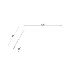 Traufenblech | 125 x 70 x 2000 mm | Stahl 0,50 mm | 50 µm PURMAT® | 7016 - Anthrazitgrau #3