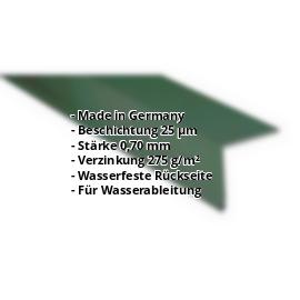 Traufenblech | 25 µm Polyester | 50 x 50 mm | 100° | Aluminium 0,70 mm | 6005 - Moosgrün #2