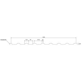 Trapezblech 20/1100 | Dach | Stahl 0,63 mm | 25 µm Polyester | 7016 - Anthrazitgrau #5
