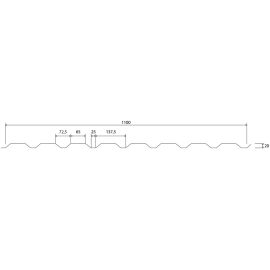 Trapezblech 20/1100 | Wand | Stahl 0,50 mm | 25 µm Polyester | 8004 - Kupferbraun #5