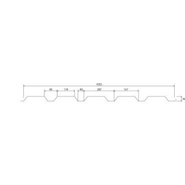 Trapezblech 35/207 | Wand | Sonderposten | Stahl 0,40 mm | 25 µm Polyester | 8012 - Rotbraun #6