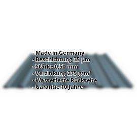 Trapezblech PS20/1100TR | 35 µm Mattpolyester | Dach | Stahl 0,50 mm | 23 - Dunkelgrau #2