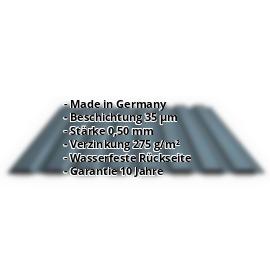 Trapezblech PS20/1100TW | 35 µm Mattpolyester | Wand | Stahl 0,50 mm | 23 - Dunkelgrau #2