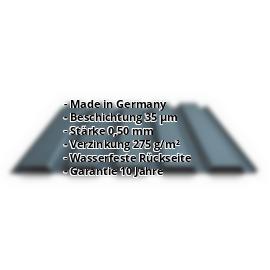 Trapezblech PS35/1035TW | 35 µm Mattpolyester | Wand | Stahl 0,50 mm | 23 - Dunkelgrau #2