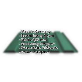 Trapezblech PS35/1035TW | 60 µm TTHD | Wand | Stahl 0,50 mm | 6005 - Moosgrün #2