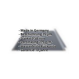 Trapezblech Stehfalz PS33/500SER | 35 µm Mattpolyester | Dach | Stahl 0,50 mm | 23 - Dunkelgrau #2