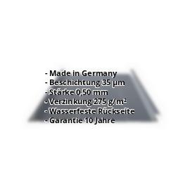 Trapezblech Stehfalz PS33/500SR | 35 µm Mattpolyester | Dach | Stahl 0,50 mm | 23 - Dunkelgrau #2