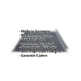 Trapezblech Stehfalz PS33/500SRA | 25 µm Polyester | Dach | Stahl 0,50 mm | Anti-Tropf | 7016 - Anthrazitgrau #2