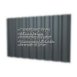 Trapezblech T18DR | Wand | Stahl 0,75 mm | 25 µm Polyester | 7016 - Anthrazitgrau #2