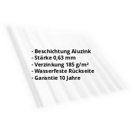 Trapezblech T18DRD | Aluzink | Dach | Stahl 0,63 mm | Blank Aluminium #2
