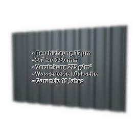 Trapezblech T18DRW | 35 µm Mattpolyester | Wand | Stahl 0,50 mm | 7016 - Anthrazitgrau #2