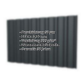 Trapezblech T20MW | 50 µm PURLAK® | Wand | Stahl 0,50 mm | 7016 - Anthrazitgrau #2