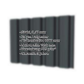 Trapezblech T35DR | Wand | Stahl 0,40 mm | 25 µm Polyester | 7016 - Anthrazitgrau #2
