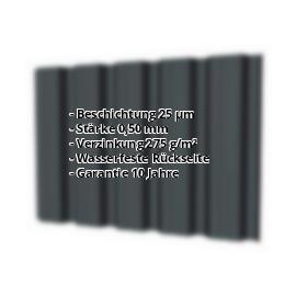 Trapezblech T35DR | Wand | Stahl 0,50 mm | 25 µm Polyester | 7016 - Anthrazitgrau #2
