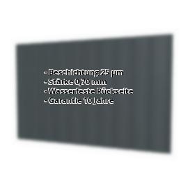 Trapezblech T7MW | 25 µm Polyester | Wand | Aluminium 0,70 mm | 7016 - Anthrazitgrau #2