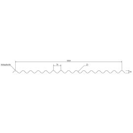 Wellblech 18/1064 | Dach | Stahl 0,50 mm | 25 µm Polyester | 9010 - Reinweiß #5